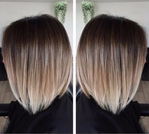 Balayage de coloration sur un carré allongé