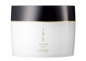 Masque aromatique concentré pour cheveux bouclés secs et abîmés IAU Serum Mask de Lebel