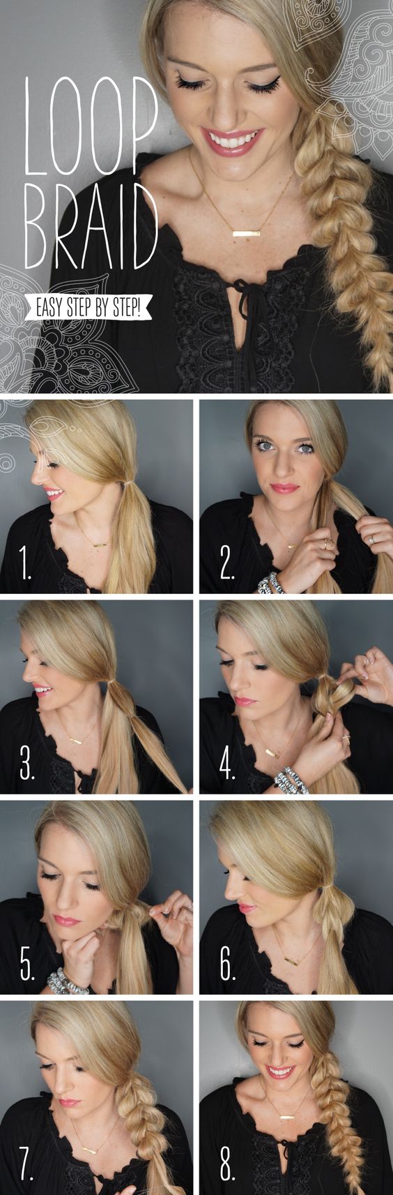 Très beau tressage pour cheveux longs.