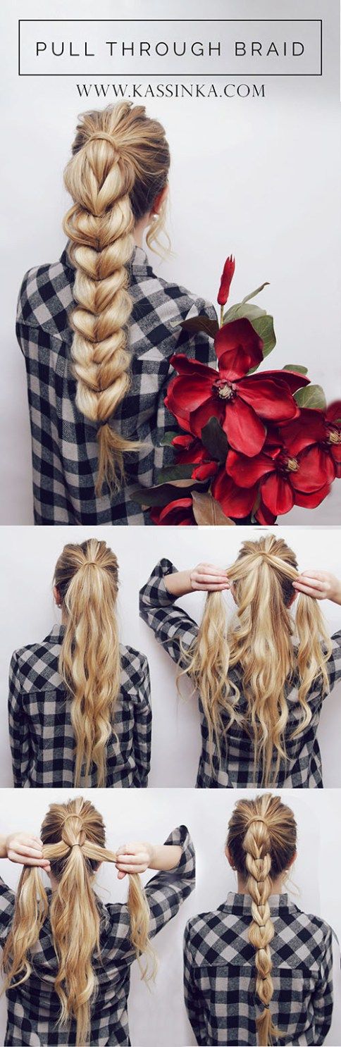 Très beau tressage pour cheveux longs.