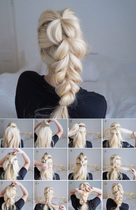 Très beau tressage pour cheveux longs.