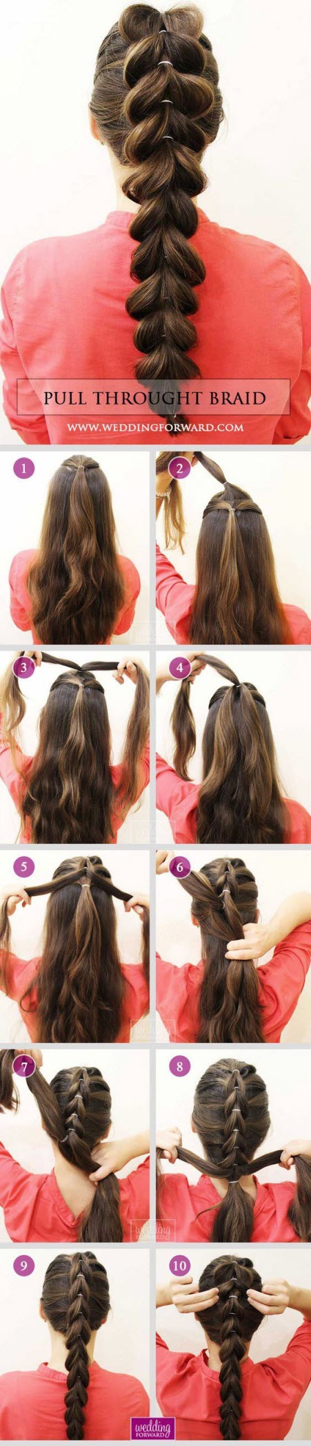 Très beau tressage pour cheveux longs.