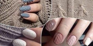 Manucure tricotée dans des tons nude: photo 2024-2025