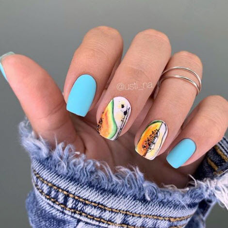 Conception d'ongles d'été 2024 pour les ongles courts