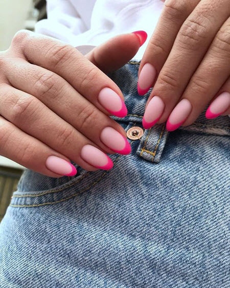 Français pour les ongles ovales