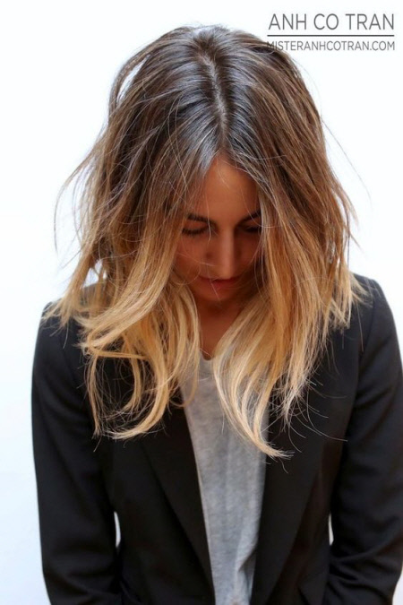 Belle couleur de cheveux tendance