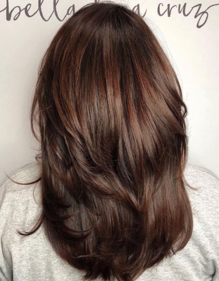 Coupes de cheveux en couches pour cheveux longs